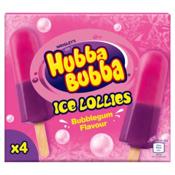 Hubba Bubba Bubblegum Ice Lollies 4 x 50g