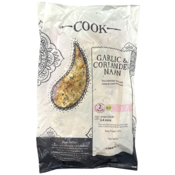 Cook Garlic & Coriander Naan 2pk 