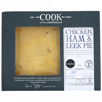 Cook Chicken, Ham & Leek Pie Serves 2 600g 
