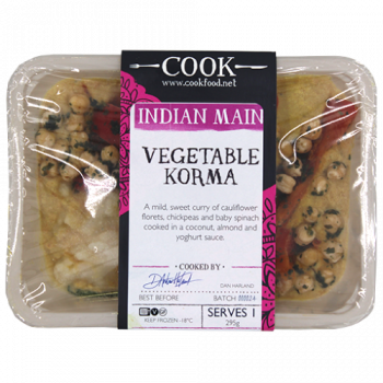 Cook Indian Main Vegetable Korma Serves 1 295g 