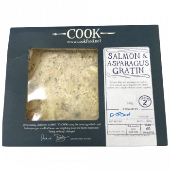 Cook Salmon & Asparagus Gratin Serves 2 740g 