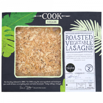 Cook Veggie Roasted Vegetable Lasagne Serves 2 710g 