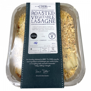 Cook Roasted Vegetable Lasagne Serves 4 1420g 