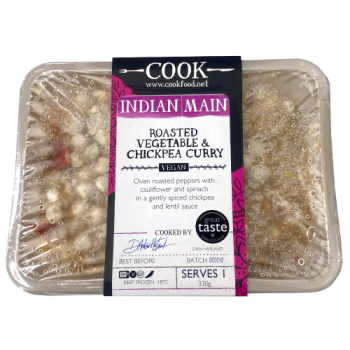 Cook Indian Main Roasted Vegetable & Chickpea Curry Vegan Serves 1 330g 