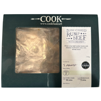 Cook Slow-Cooked Rump Beef with Brandy Serves 2 540g 