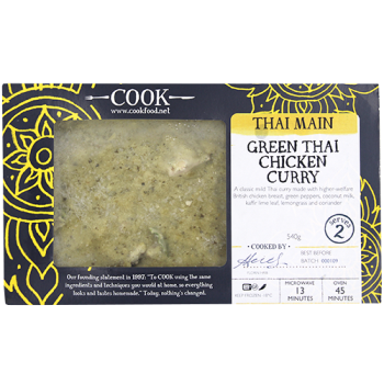 Cook Thai Main Green Thai Chicken Curry Serves 2 540g 