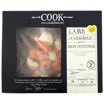 Cook Lamb Casserole with New Potatoes Serves 2 660g 