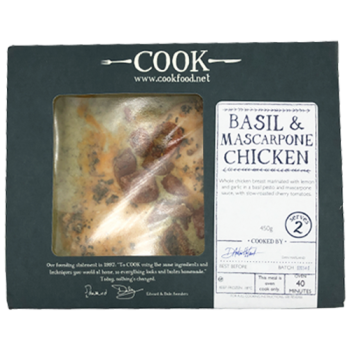 Cook Basil & Mascarpone Chicken Serves 2 450g 