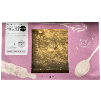 Cook Bramley Apple & Blackberry Crumble Serves 6 1070g 