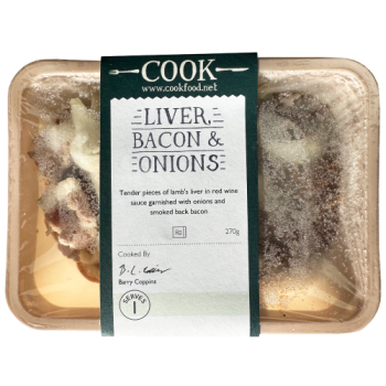 Cook Liver, Bacon & Onions Serves 1 270g 