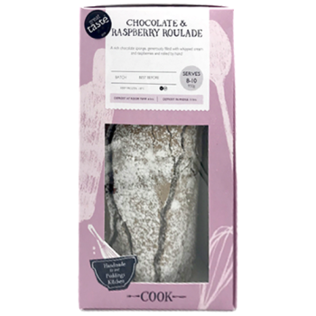 Cook Chocolate & Raspberry Roulade Serves 8-10 950g 