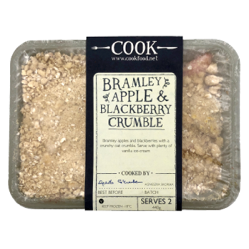 Cook Bramley Apple & Blackberry Crumble Serves 2 440g 