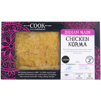 Cook Indian Main Chicken Korma Serves 2 620g 