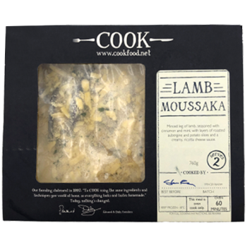 Cook Lamb Moussaka Serves 2 760g 