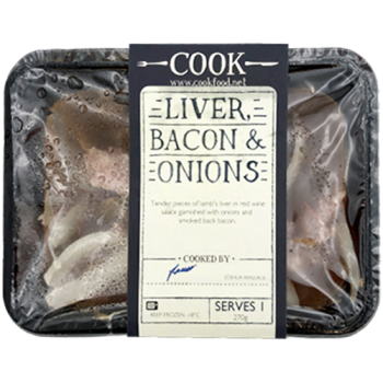 Cook Liver, Bacon & Onions Serves 1 270g 