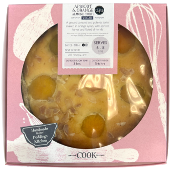 Cook Apricot & Orange Almond Torte Vegan Serves 6-8 530g 