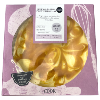 Cook Mango & Passion Fruit Cheesecake Serves 6-8 560g 