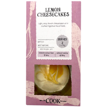 Cook Lemon Cheesecakes 2 x 90g 