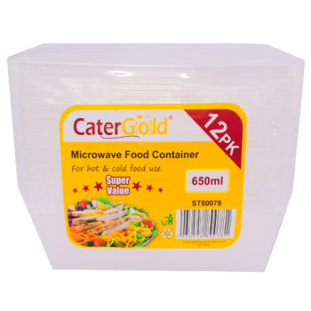 Cater Gold Microwave Food Containers 12pk 