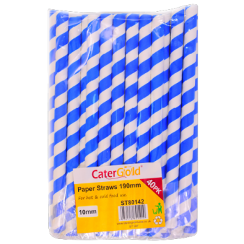Cater Gold Paper Straws 40pk 