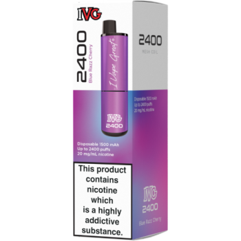 IVG 2400 Disposable Vape Blue Razz Cherry 