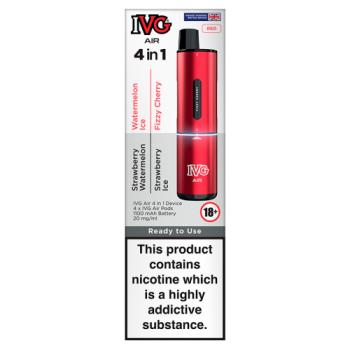 IVG Air 4 in 1 Red Strawberry Watermelon Strawberry Ice Watermelon Ice Fizzy Cherry 20 mg