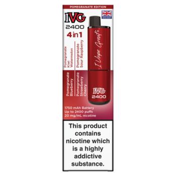 IVG 2400 4 in 1 Pomegranate Edition Nicotine 20 mg/ml