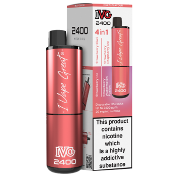 IVG 2400 Disposable Vape 4 in 1 Strawberry Edition  