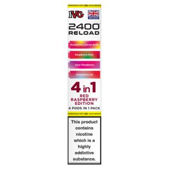 IVG 2400 Reload 4 in 1 Red Raspberry Edition Pods