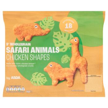 Asda 9 Wholegrain Safari Animal Chicken Shapes 342g