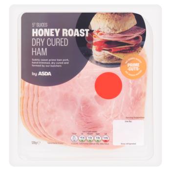 Asda 5 Slices Honey Roast Dry Cured Ham 120g