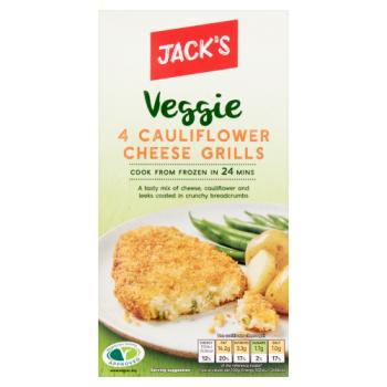 Jack's 4 Veggie Cauliflower Cheese Grills 397g