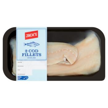 Jack's 2 Cod Fillets Boneless 250g