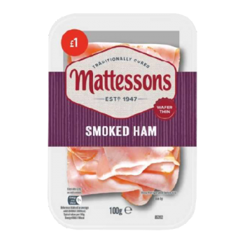 Mattessons Smoked Ham Wafer Thin 100g PM £1 