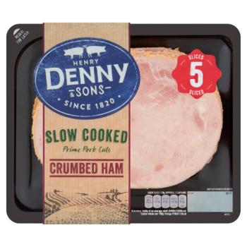 Henry Denny & Sons Slow Cooked Crumbed Ham 5 Slices 90g