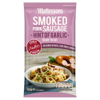 Mattessons Smoked Pork Sausage Hint of Garlic 160g