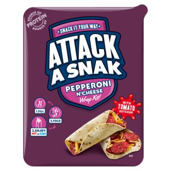 Attack a Snak Pepperoni N'Cheese Wrap Kit with Tomato Ketchup 83g