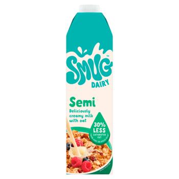 Smug Dairy Semi Deliciously Creamy Milk with Oat 1 Litre