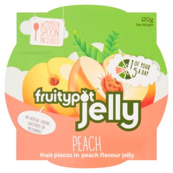Fruitypot Peach In Jelly With Spoon 120g