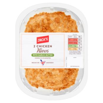 Jack's 2 Chicken Kievs with Garlic Butter 260g