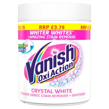 Vanish Oxi Action Crystal White Powder Fabric Stain Remover + Whitener 450g