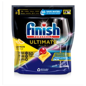 Finish Ultimate All in One Dishwasher Tablets Lemon 50 Tablets