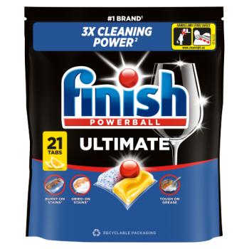 Finish Ultimate All In One  Dishwasher Tablets Lemon - 21 Tabs