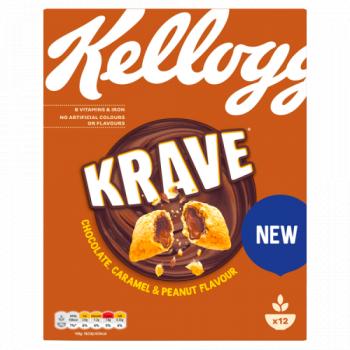Kellogg's Krave Chocolate, Caramel & Peanut Flavour Cereal 375g