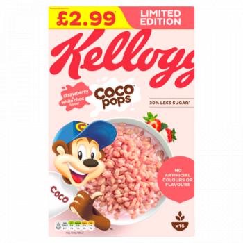 Kellogg's Limited Edition Coco Pops Strawberry & White Choc Flavour 480g