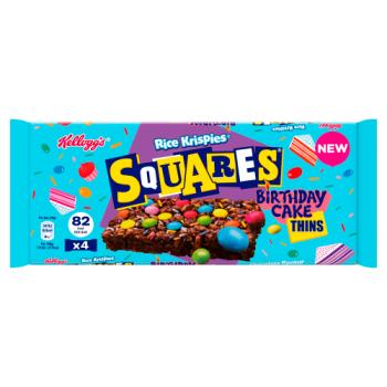 Kelloggs Rice Krispie Squares Birthday Cake Thins 4 X 20g
