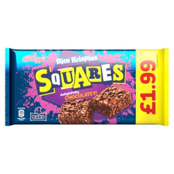 Kellogg's Squares Rice Krispies Delightfully Chocolatey 4 x 36g (144g)