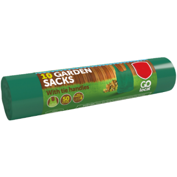 Go Local 10 Garden Sacks with Tie Handles 50L PM £1.19 