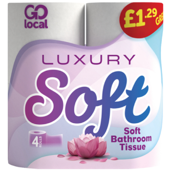 Go Local Luxury Soft Bathroom Tissue 4pk PM £1.29 