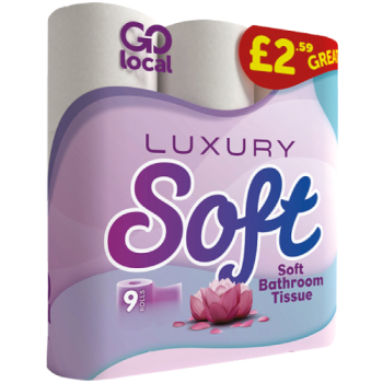 Go Local Luxury Soft Bathroom Tissue 9pk PM £2.59 